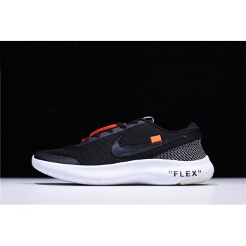 Virgil Abloh Off-White x Nike Flex Experience RN 7 Black White Running Shoes AJ9089-001 Shoes